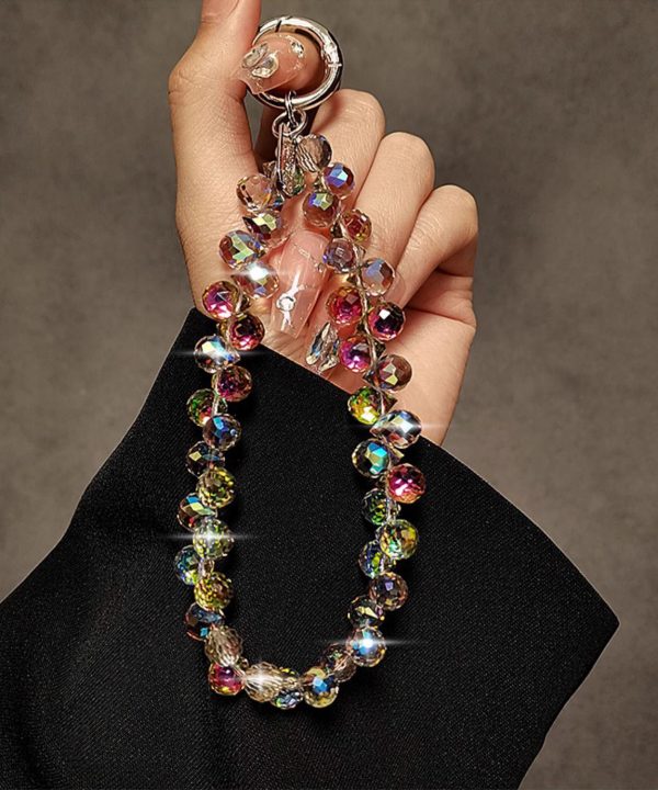 Beautiful Rainbow Crystal Beading Water Drop Phone Chains Online Hot Sale - Image 4