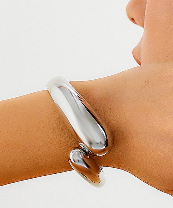 Fine Gold Sterling Silver Overgild Smooth Surface Cuff Hot on Sale - Image 2