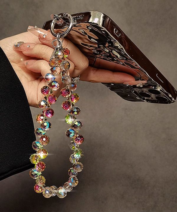 Beautiful Rainbow Crystal Beading Water Drop Phone Chains Online Hot Sale