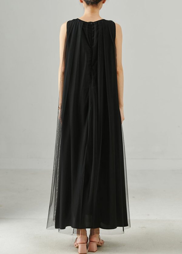 Women Black Oversized Tulle Maxi Dresses Summer Online - Image 4
