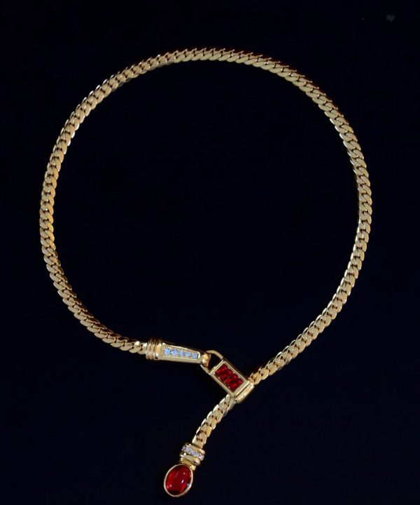 Modern Red Copper Overgild Zircon Coloured Glaze Water Drop Charm Bracelet Sale - Image 3