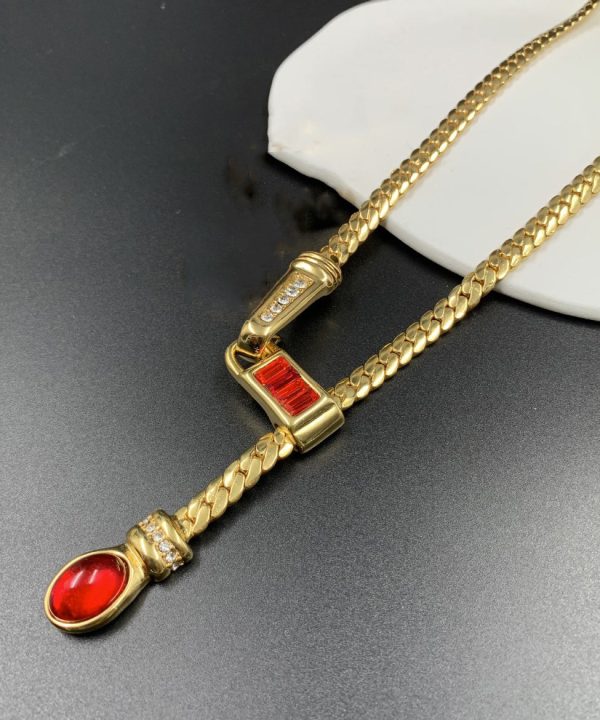 Modern Red Copper Overgild Zircon Coloured Glaze Water Drop Charm Bracelet Sale - Image 5