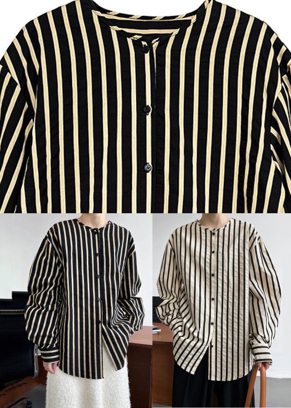 Black O-Neck Patchwork Cozy Top Fall on Sale - Image 5